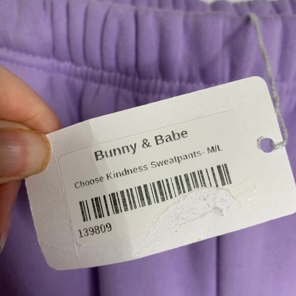 Mayfair Choosing Kindness Sweatpants Quarterzip Set Digital Lavender Purple M/L - Picture 15 of 16